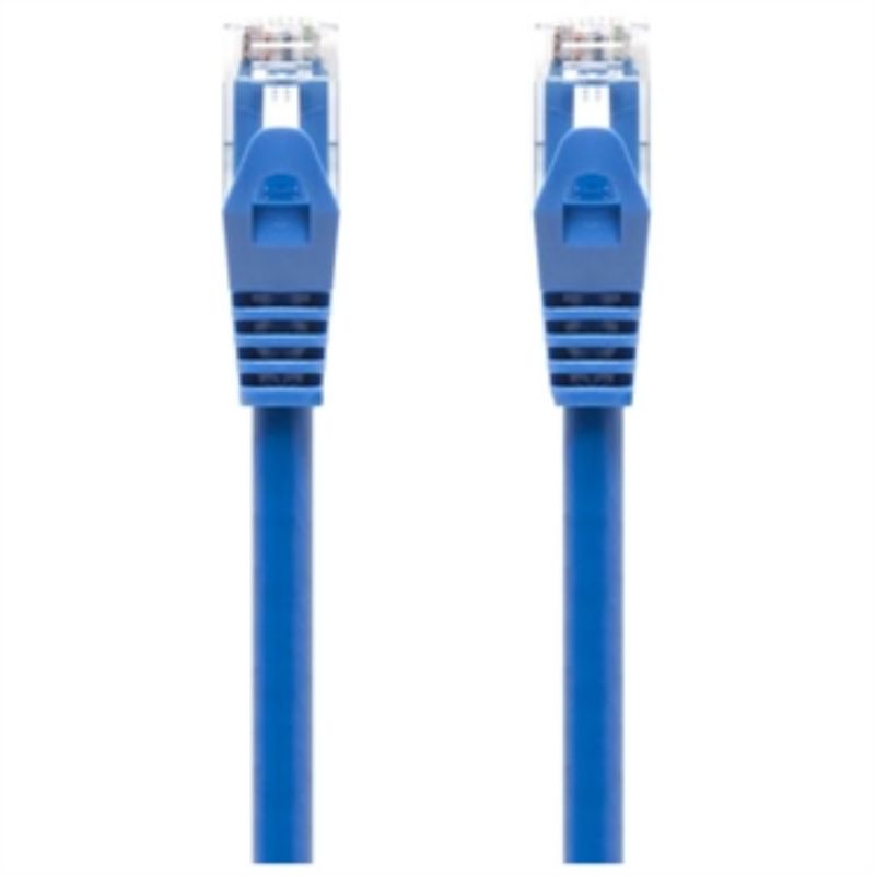 Alogic Blue CAT6 Network Cable (0.3m) with gold-plated connectors, designed for high-speed connectivity and minimal data loss.