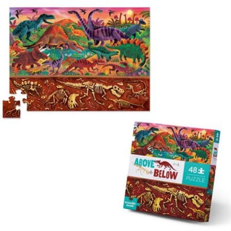 Puzzle - Croc Creek Above & Below Dinosaur World (48pc)