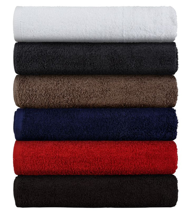 Vibrant Chilli-colored Trinity Bath Towel, 100% premium cotton, soft, absorbent, ideal for home and commercial use.