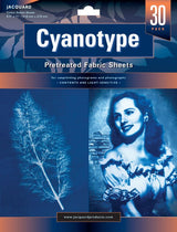 CYANOTYPE PRETREATED - JACQUARD FAB SHT 8.5X11INCH (PK30)