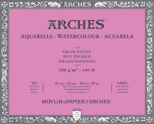 Premium Arches Water Colour Blocks, 300 GSM, 41 x 51 cm, designed for durability and vibrant watercolor techniques.