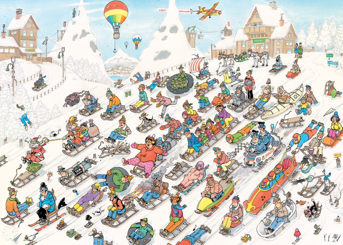 Puzzle - Jumbo Jan van Haasteren - All Going Downhill 1000Pc (Square Box)