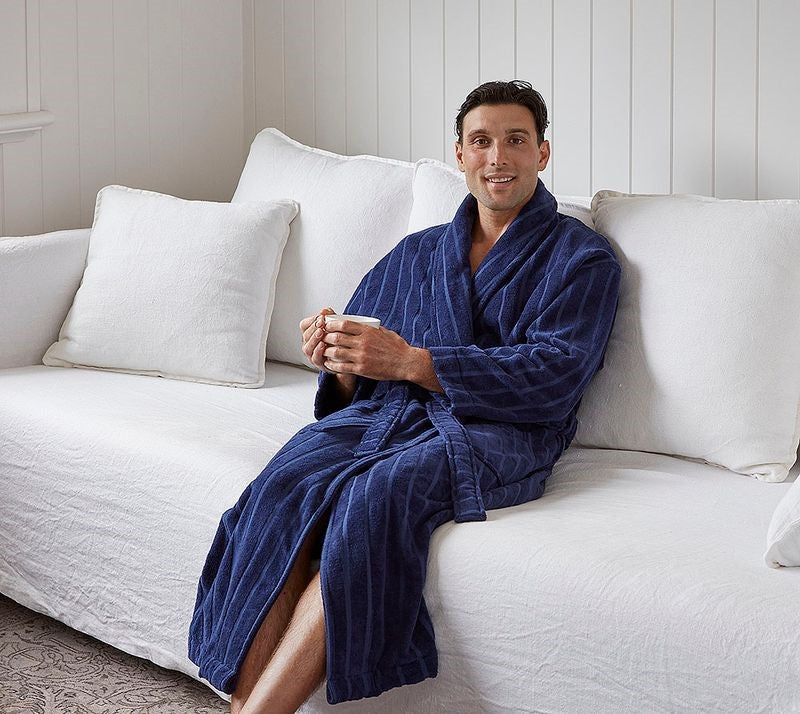 Relaxation Bathrobe / Robe - Navy (S/M) - BAKSANA