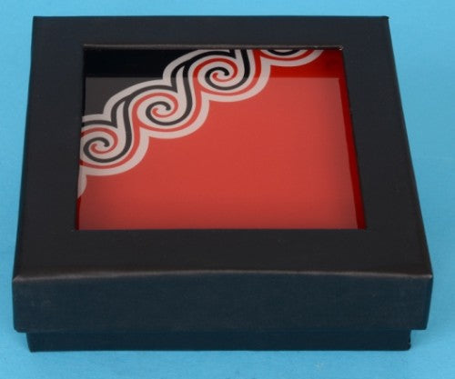 Coaster Set - Glass Koru - Version 1