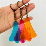Acrylic Keychain - Jet Plane (Teal Satin Acrylic)