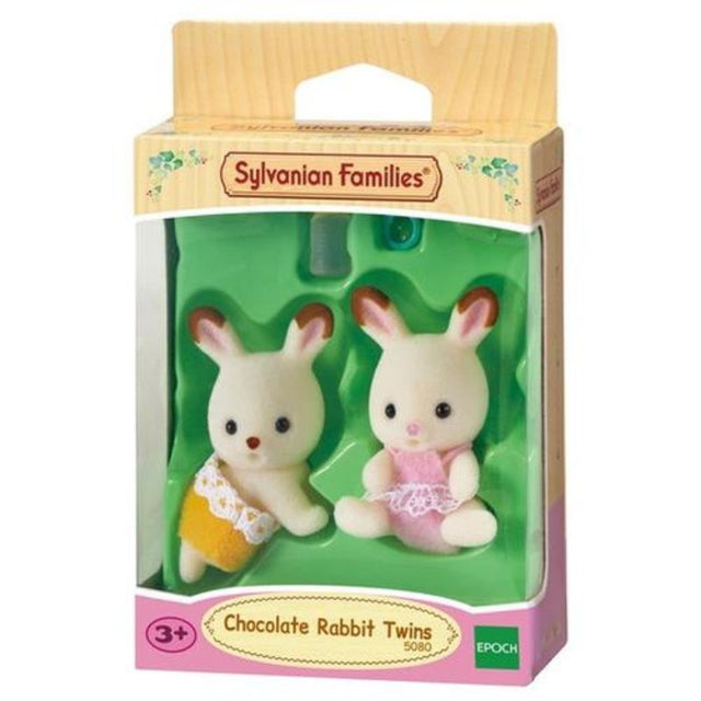 Two charming Chocolate Rabbit Twins with soft fur and unique outfits, perfect for imaginative play and collectible fun.