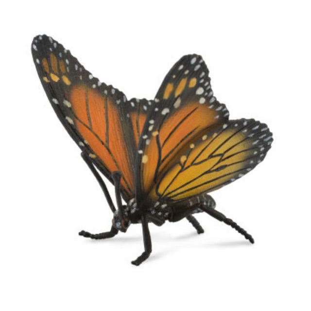 Hand-painted 6.5cm Monarch Butterfly figurine showcasing vibrant colors and details, perfect for home decor and education.