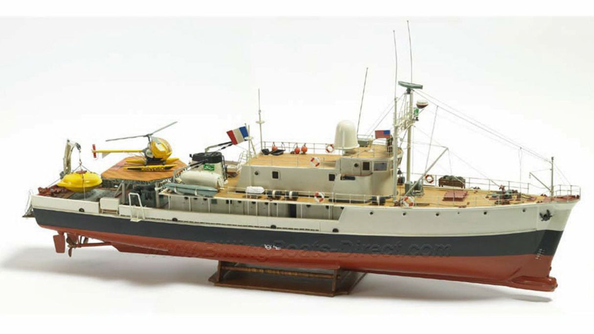 1/45 scale Wooden Ship Kit of the Calypso, featuring intricate details, designed for model enthusiasts and radio control operation.