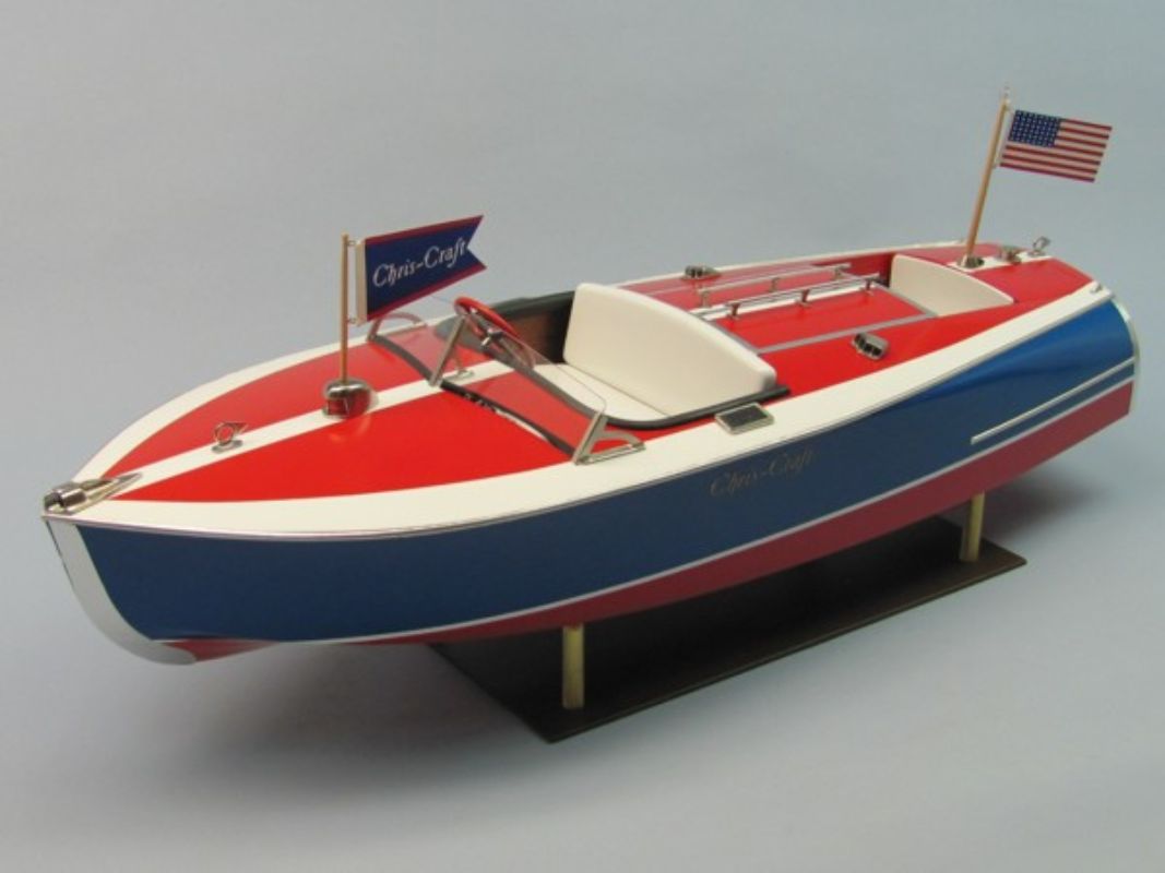 Wooden Ship Kit - 16" Chris Craft Painted Racer