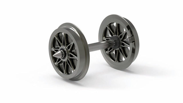 High-quality 10-pack of Hornby split spoked wheels for enhanced realism and smooth operation in model railways.