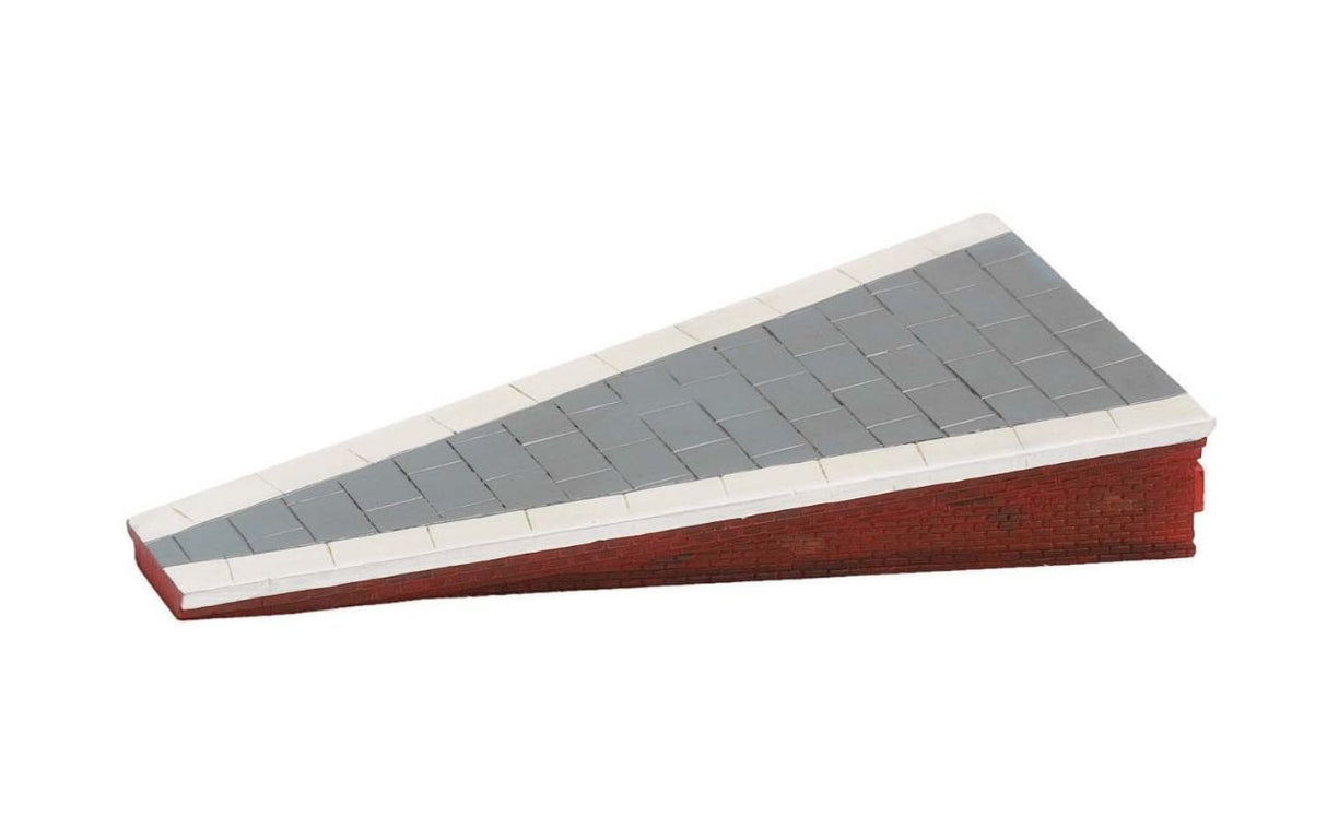 Hornby Platform Ramp (2) set enhances model railway layouts with durable ramps for smooth train transitions and realistic station design.