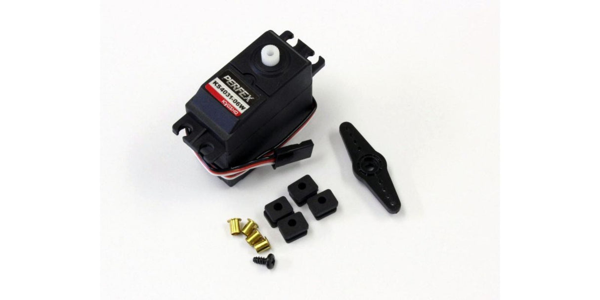 Kyosho Servo KS4031-06W with metal gears offers 6kg torque, ensuring durability and precision for RC vehicles.