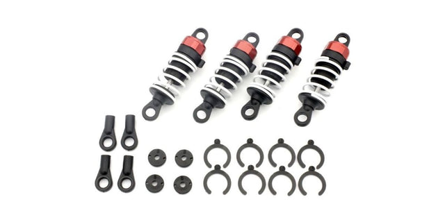 Kyosho FZ02 short oil shock set, enhancing vehicle performance with four precision-engineered shocks.