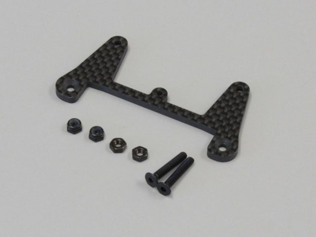 Kyosho Optima Carbon Works front shock stay for improved performance and durability in RC racing.