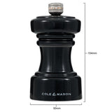 Cole & Mason Hoxton Black Gloss Salt Mill 104mm