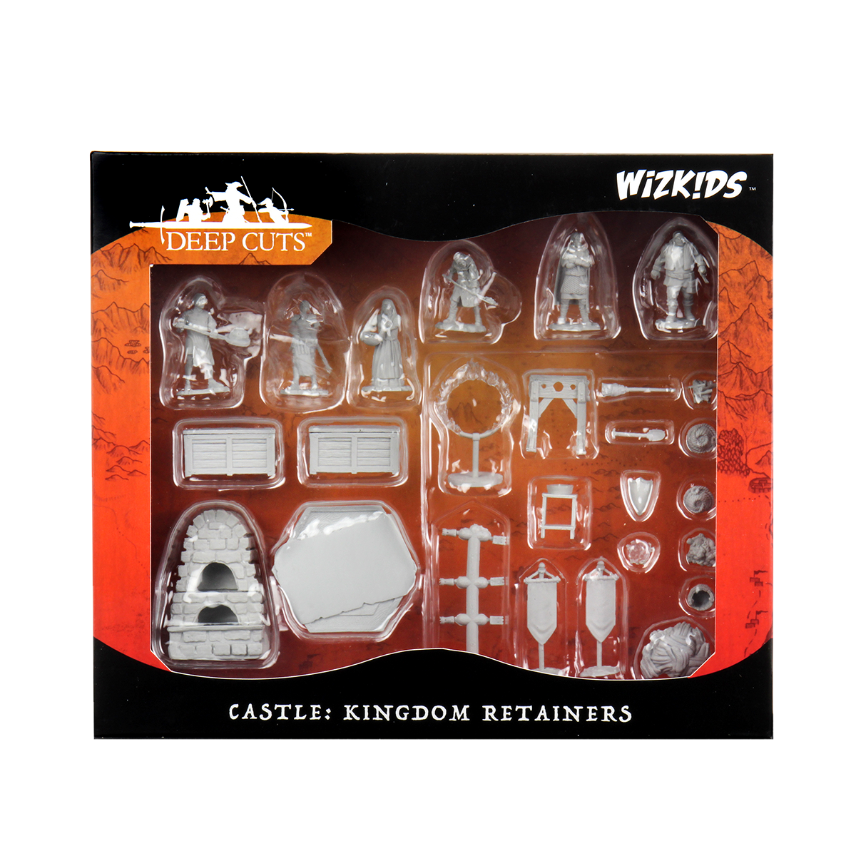 WizKids Deep Cuts Unpainted Miniatures Castle Kingdom Retainers