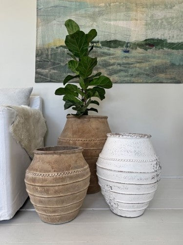 Terracotta Lombok Mia Beaded Planter Antique Large 45 x 60cm