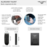 Sleek Card Case - Tru Virtu Nappa (Black/Black)