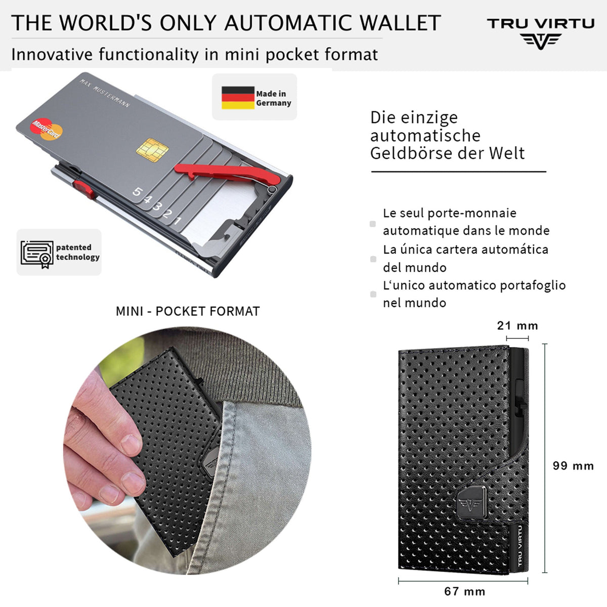 Card Case - Tru Virtu Race (Black/Black)
