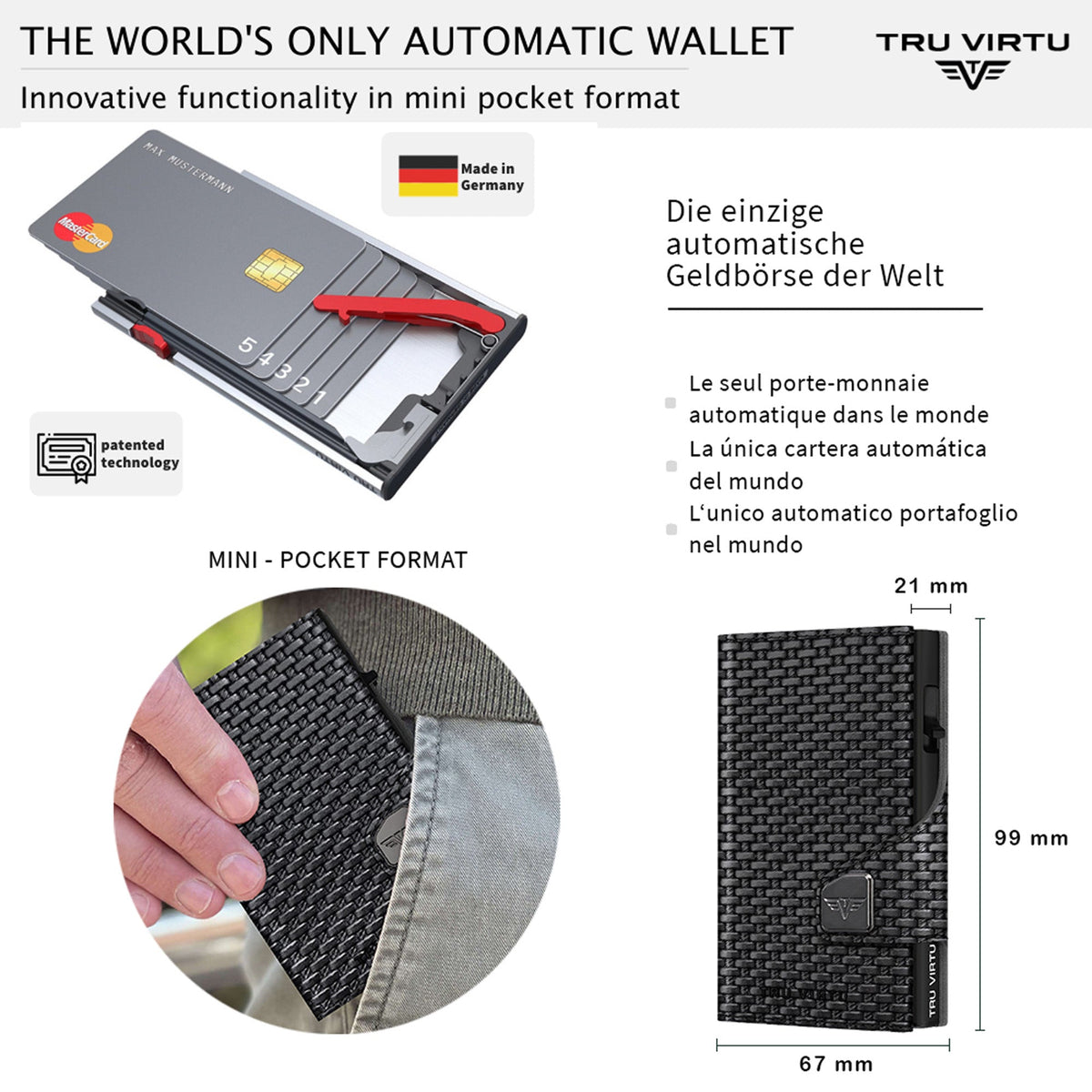 Card Case - Tru Virtu Chess (Black/Black)