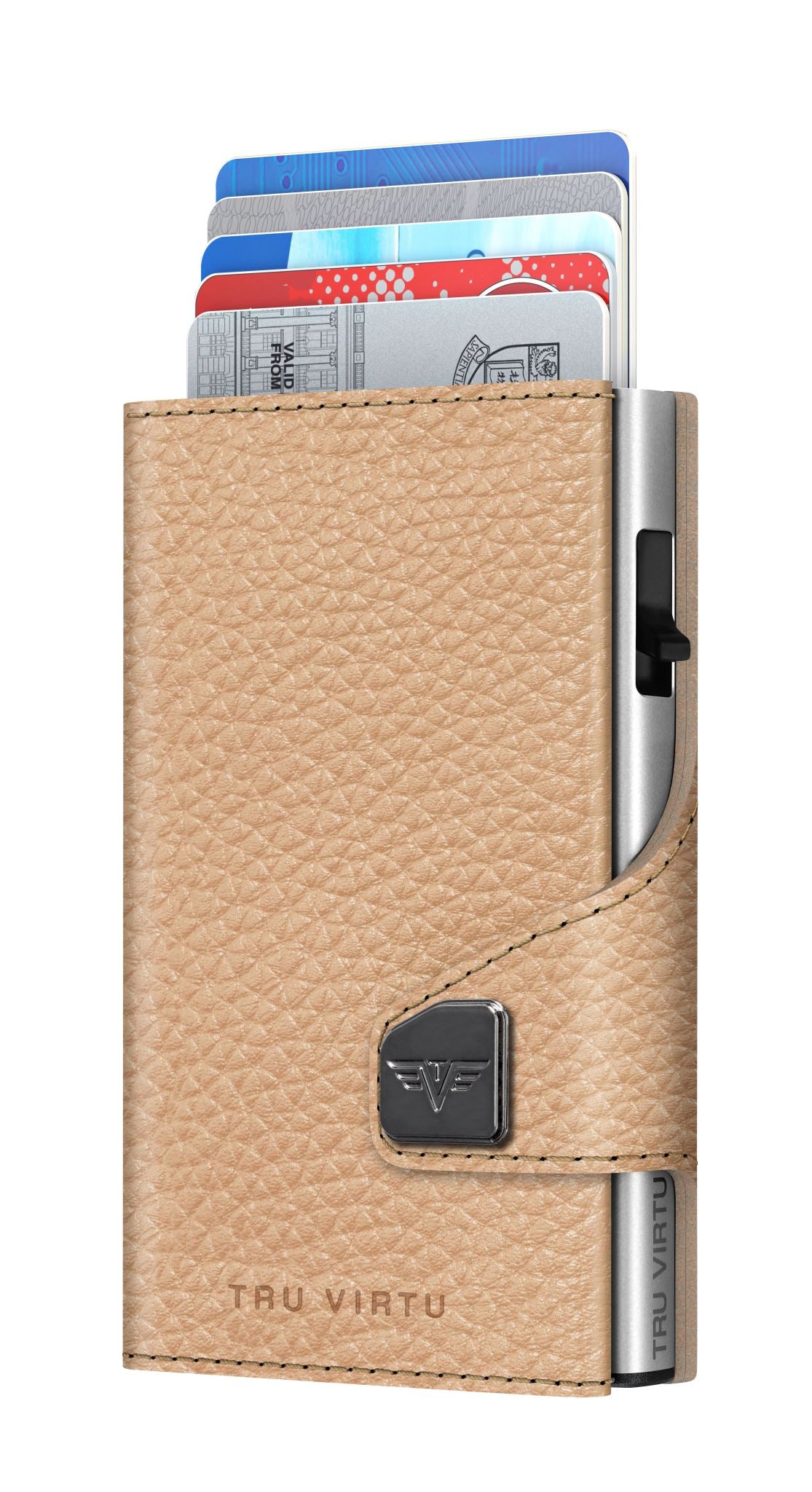 Card Case - Tru Virtu Pebble (Nude/Silver)