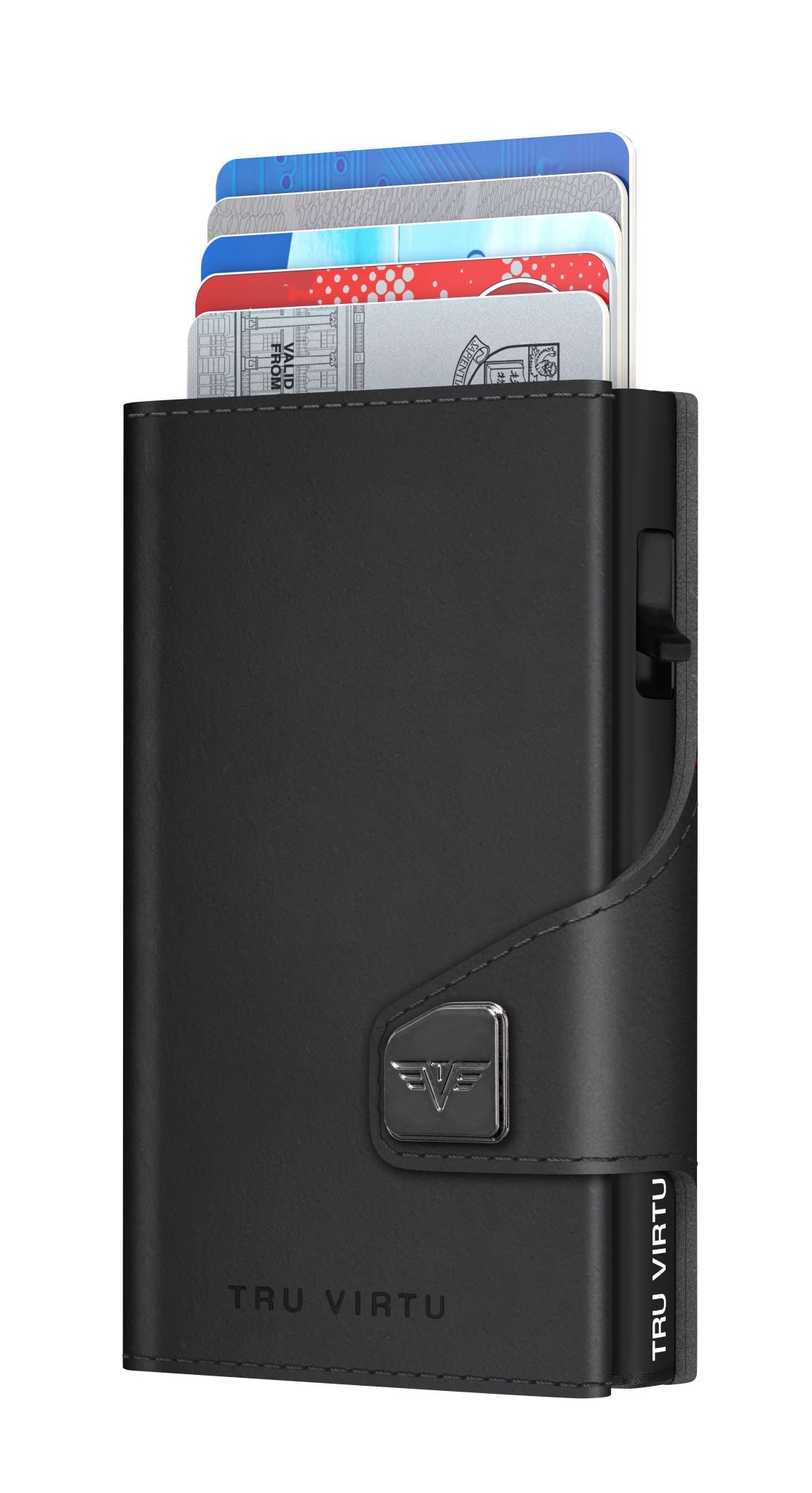 Card Case - Tru Virtu Vegan Apple Leather (Black/Black)