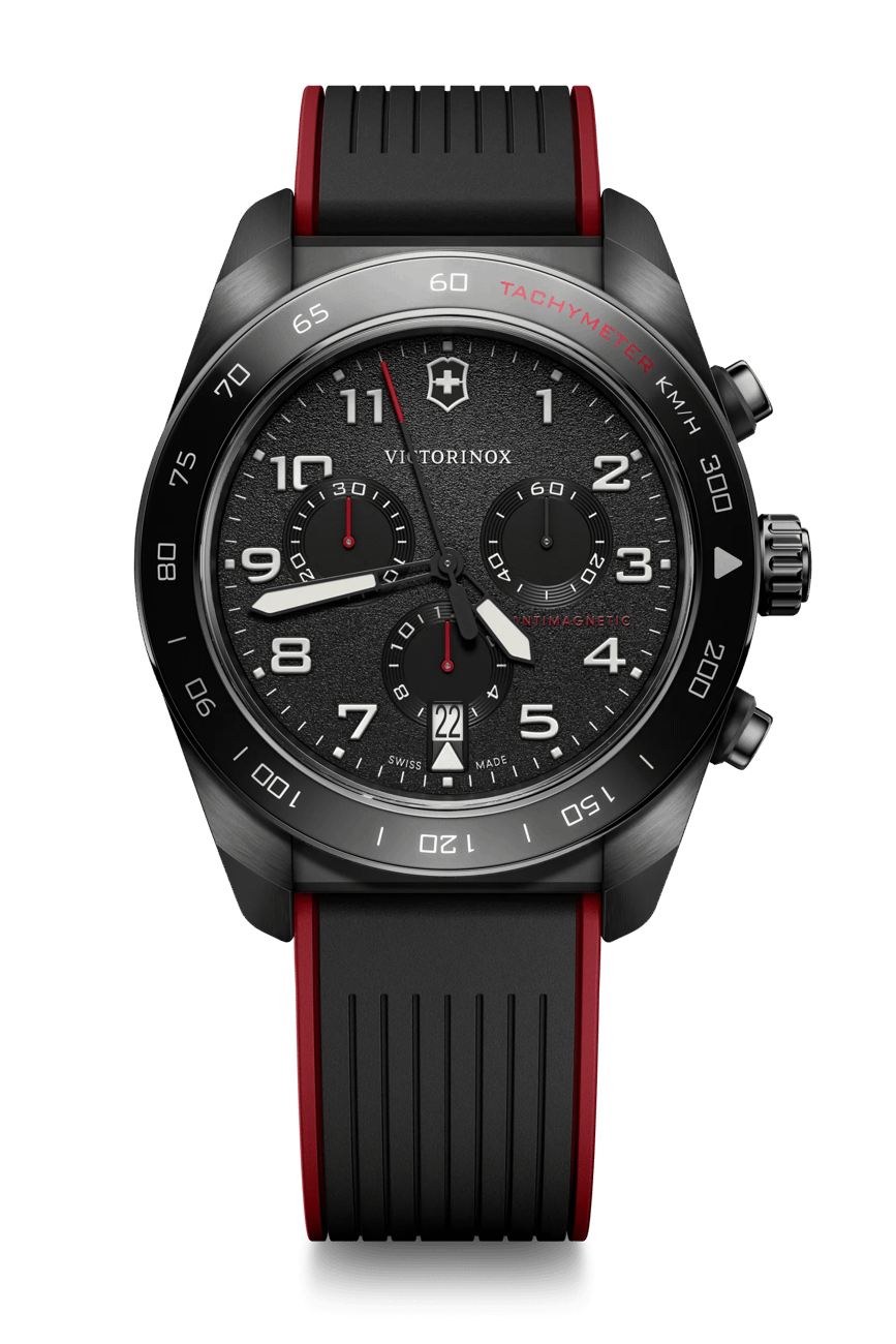 Watch - VICTORINOX Swiss Army Chrono 42mm Black Rubber Strap (Black Dial)