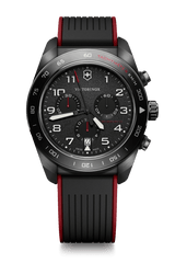 Watch - VICTORINOX Swiss Army Chrono 42mm Black Rubber Strap (Black Dial)