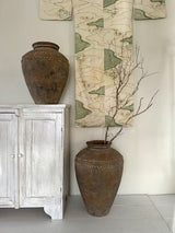 Terracotta Lombok Beaded Urn Antique Large 45 x 60cm