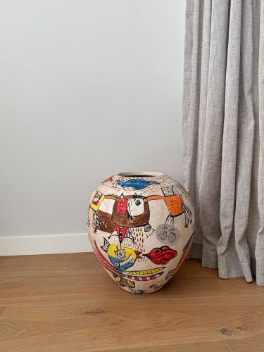 Hand-Painted Sumatra Annisa Pot Small 40 x 43cm