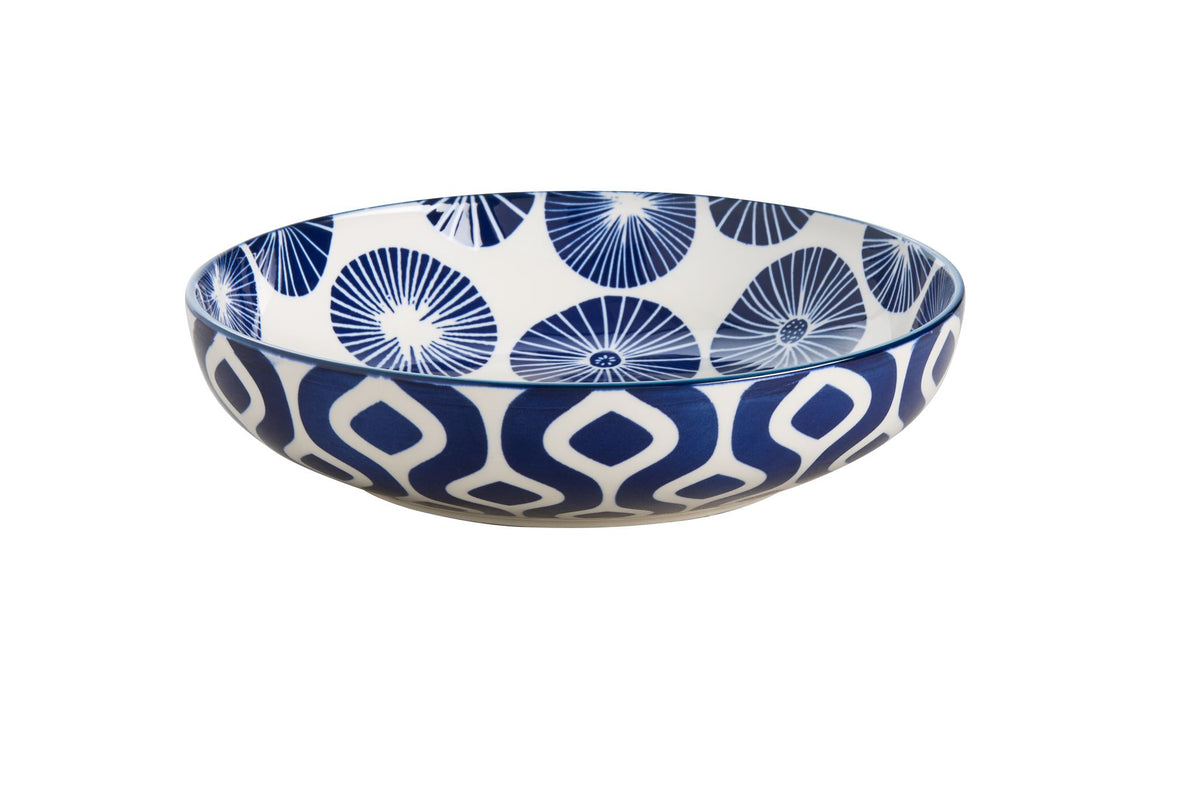 Pasta Bowl - Wilkie Brothers 21 x 5cm (Blue Dots)