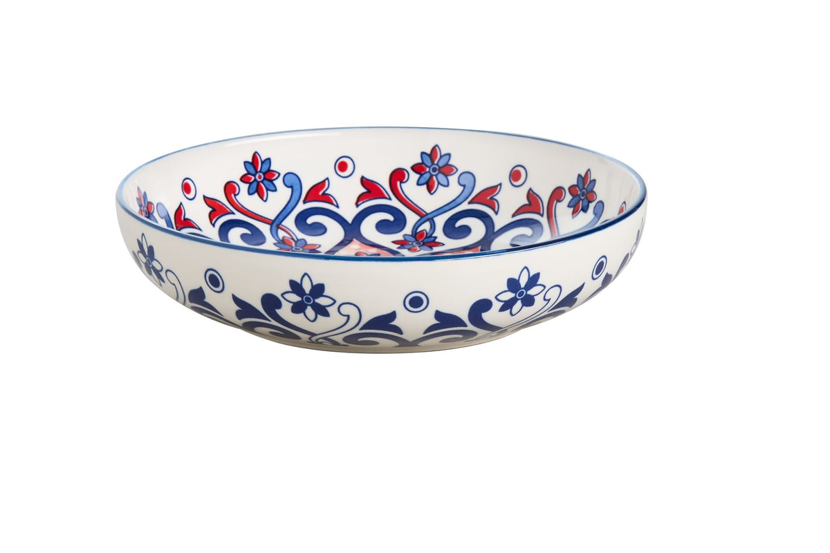 Pasta Bowl - Wilkie Brothers Medi Flower (21 x 5cm)