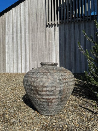 Weathered Black Sumatra Putu Garden Pot 65 x 70cm