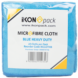 Ikonpack Microfibre Cloth Hd Blue 10pk