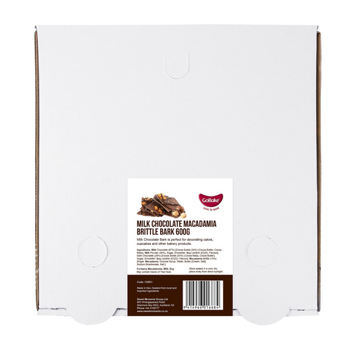 Gobake Choc Bark Mlk Macadamia 600g