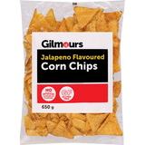 Gilmours Corn Chips Jalapeno 650g