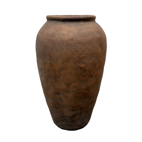 Terracotta Lombok Hudson Pot Large Leather-Look Finish