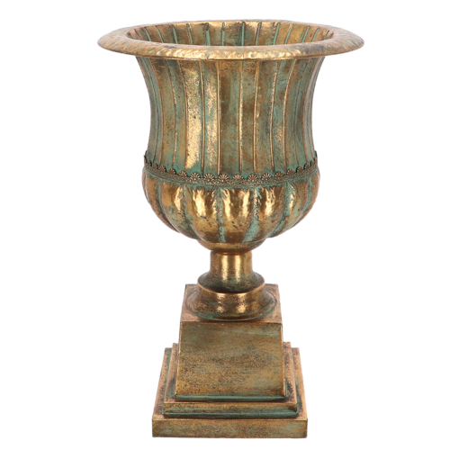 Aged Iron French Urn Decorative Vase 56cm