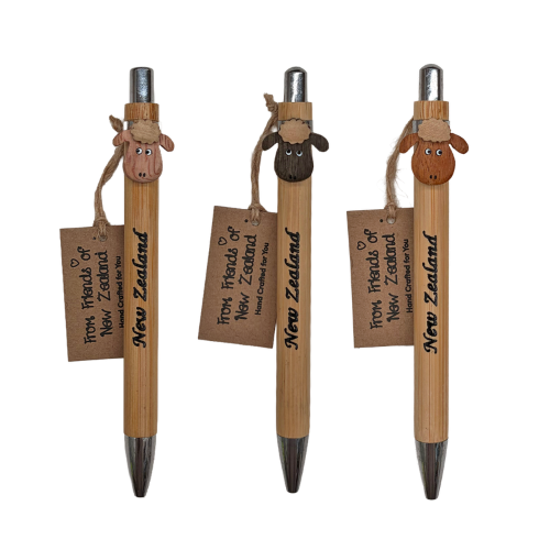Wooden Sheep Souvenir Pens Assorted Display Pack 24pc