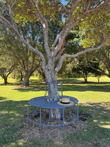 Outdoor Metal Tree Bench Belle Époque Grey 120cm