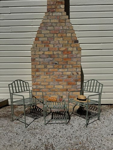 Outdoor Side Table Stool Verdant Voyage Sage Green 46cm