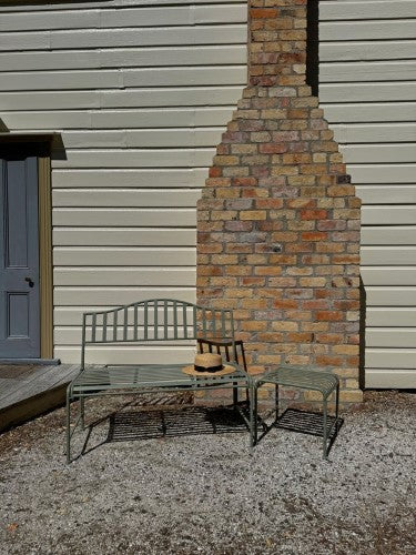 Outdoor Side Table Stool Verdant Voyage Sage Green 46cm