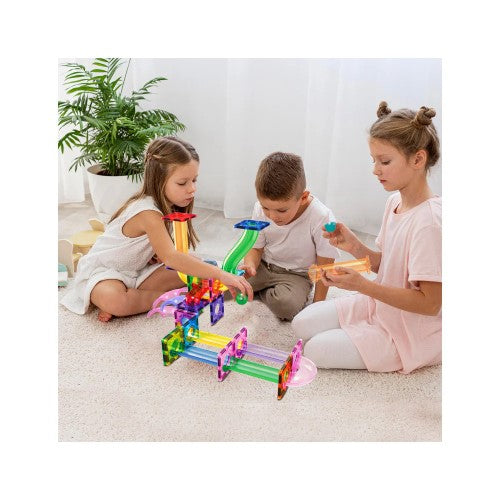 PicassoTiles 40pc Marble Run Building Blocks Connecting Set