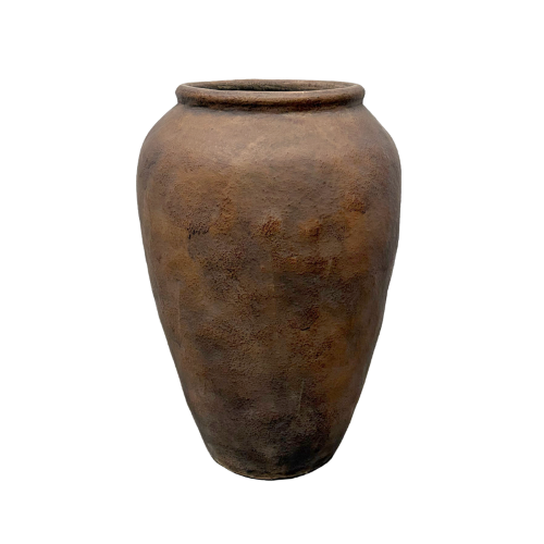 Terracotta Lombok Hudson Pot Medium Leather-Look Finish
