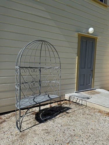 Garden Half Gazebo Bench Belle Époque Grey 185cm