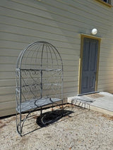 Garden Half Gazebo Bench Belle Époque Grey 185cm