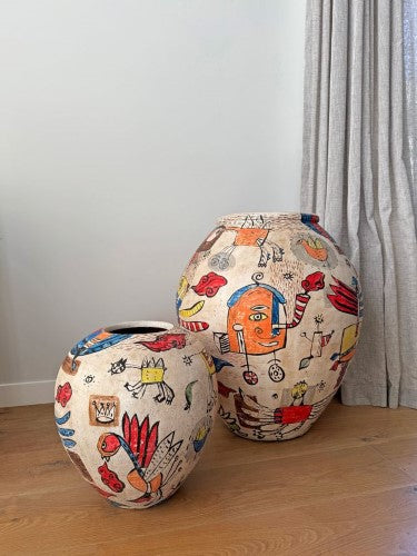 Hand-Painted Sumatra Annisa Pot Small 40 x 43cm