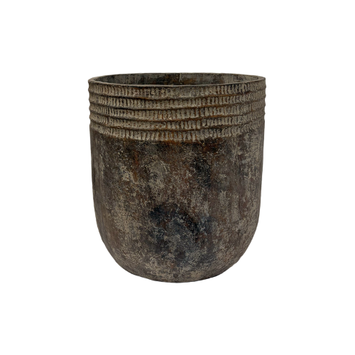 Weathered Black Sumatra Giri Garden Pots Set of 3