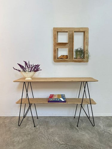 Solid Wood Evie Wall Shelf Triple 64 x 15 x 64cm