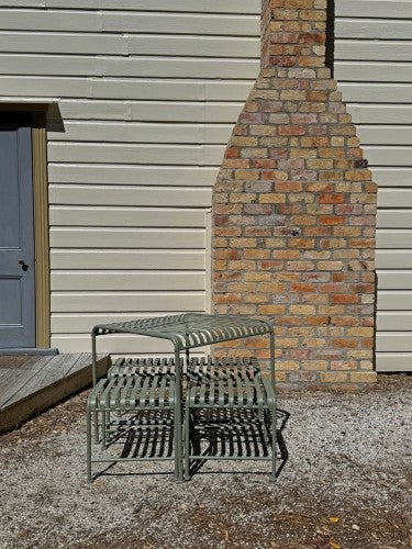 Outdoor Side Table Stool Verdant Voyage Sage Green 46cm